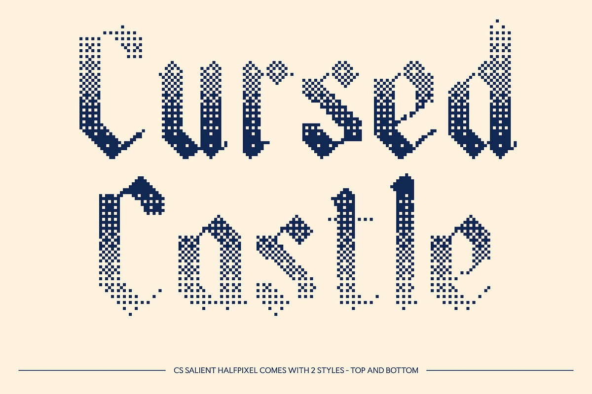 CS Salient Halfpixel, a Blackletter Font by Craft Supply Co. (Photo 3 of 8)