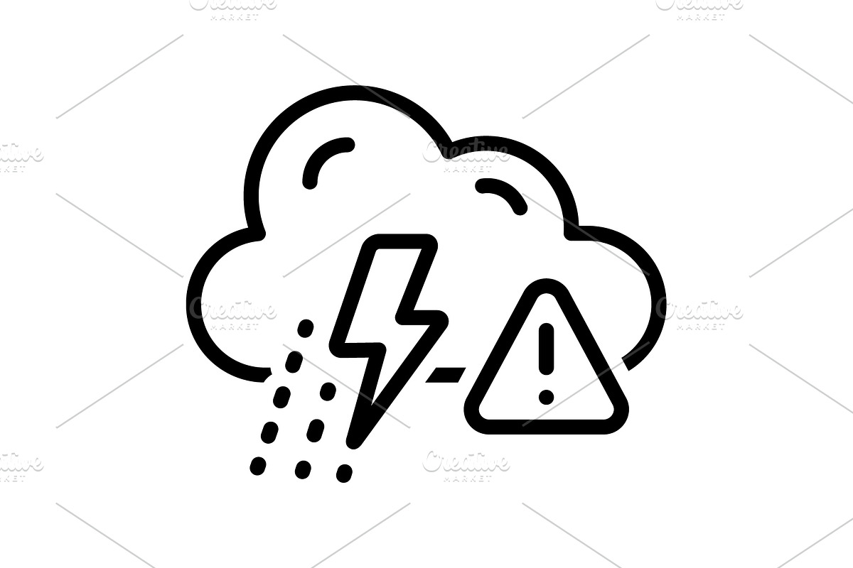 Alert warning black icon, an Outline Icon by Creative priyanka