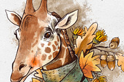 Fall animals clipart, an Animal Illustration by Belusuab (Thumbnail 8 of 10)