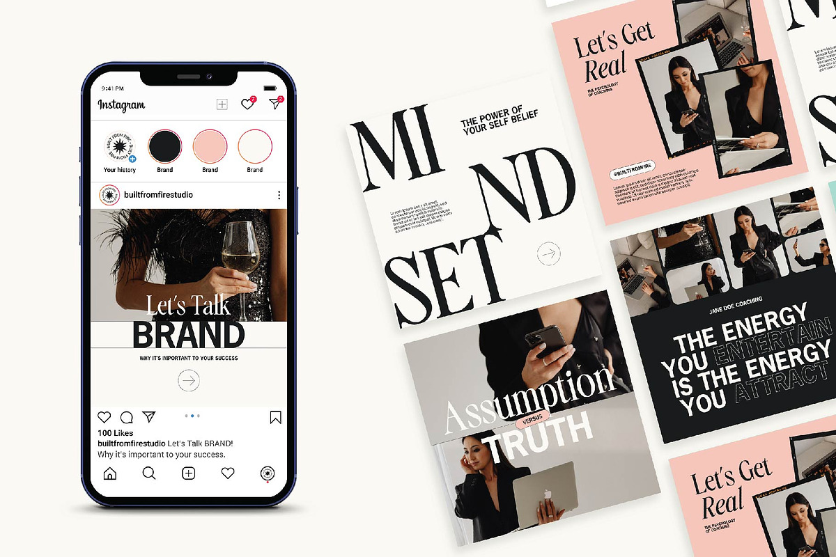Trailblazer Canva Instagram Template, a Social Media Template by Built From Fire Studio (Photo 1 of 7)