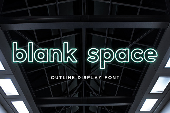 Blank Space - Outline Font preview 5