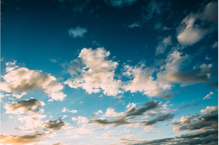 Dramatic Sky, Bright Blue And Yellow, a Nature Photo by Our Amazing World