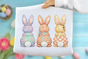Floral Brushstroke Easter Bunny Png, an Illustration by Designking (Thumbnail 6 of 6)