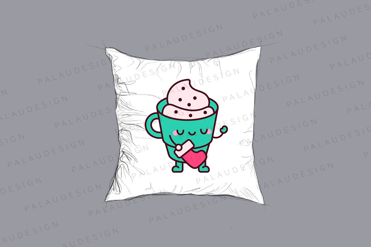 Cute Kawaii Hot Chocolate Christmas, a Seasonal Illustration by Palau (Photo 3 of 12)