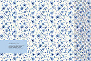 Cobalt Cottagecore.Seamless Patterns, a Pattern Graphic by oxygen_8 (Thumbnail 3 of 10)