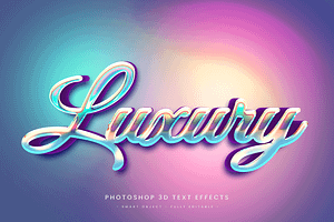 Luxury color editable text effect