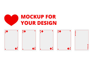 Playing Cards. Set Of Mockups.