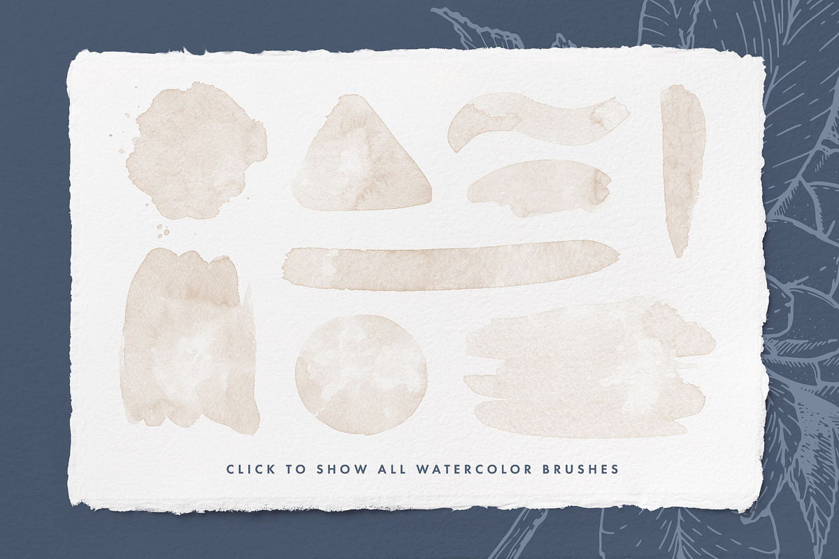 Cloudy Watercolor Brushes and Vectors preview 2