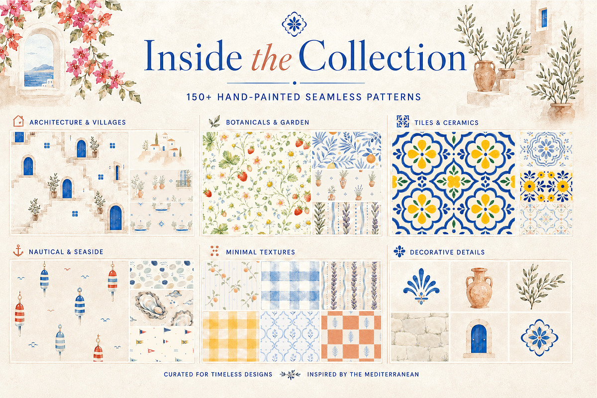 Mediterranean Pattern Collection, a Pattern Graphic by Bnick (Photo 2 of 8)