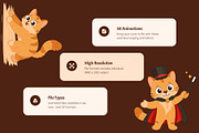 Animated Cat Flat Vector Icons, an Emoji Icon by Creative Stall (Thumbnail 2 of 4)