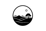 Circular Nature Landscape Silhouette, an Illustration by yasushie (Thumbnail 19 of 51)
