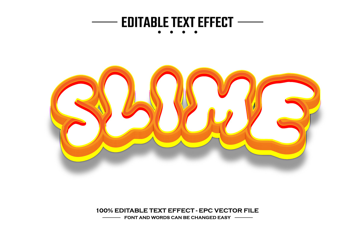 Slime 3D editable text effect, a Layer Style Add-On by nicemorning