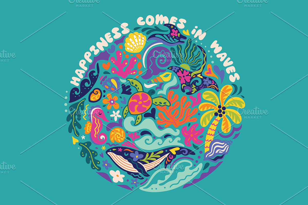 Warm Tides & Coral Stories, a Pattern Graphic by PenguinHouse (Photo 13 of 13)