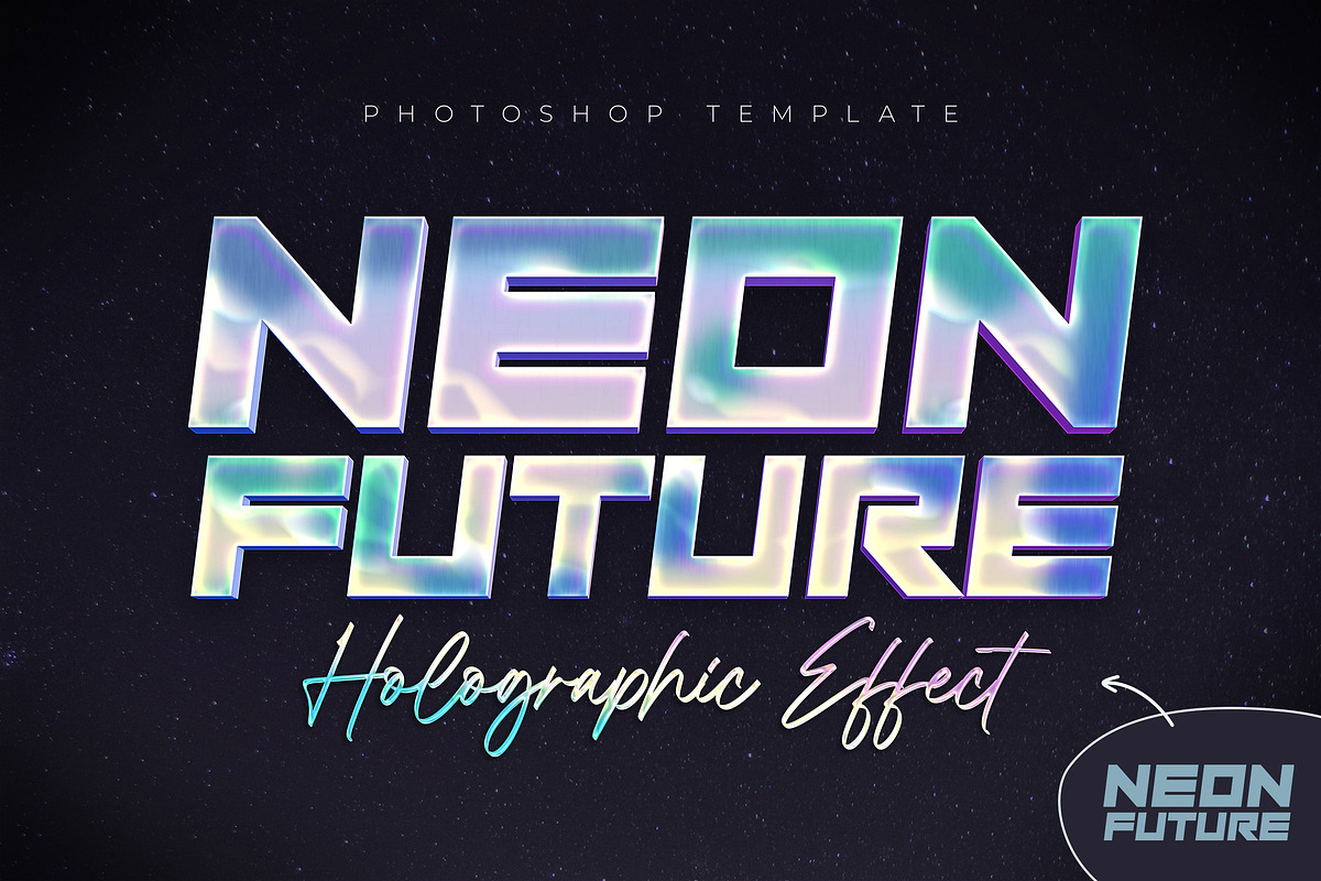Holographic Text Effects, a Layer Style Add-On by Andrew Skoch Design (Photo 7 of 8)