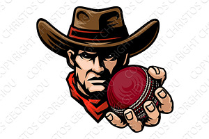 Cowboy Cricket Ball Sports Team