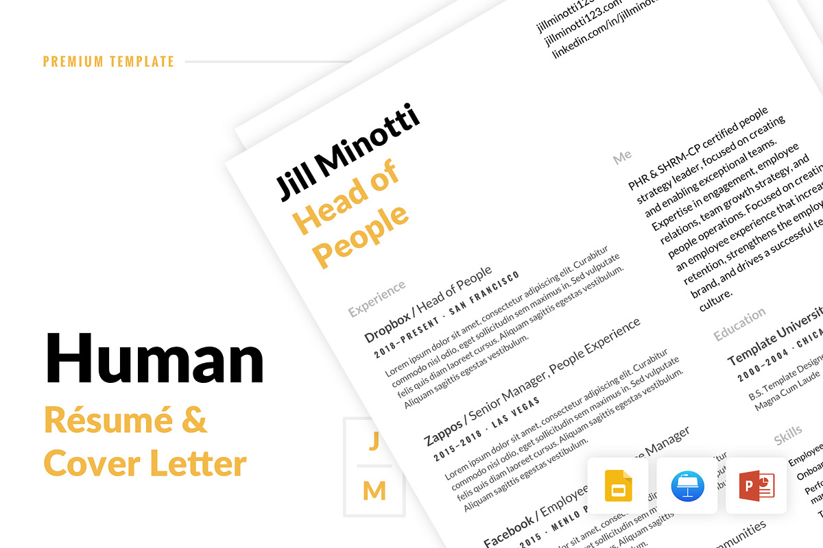Human - Resume and Cover Letter, a Resume Template by Sleeper Labs (Photo 1 of 5)