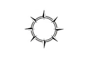 Vintage Compass Rose SVG Bundle, an Illustration by yasushie (Thumbnail 7 of 29)
