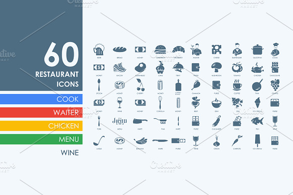 60 Restaurant Icons