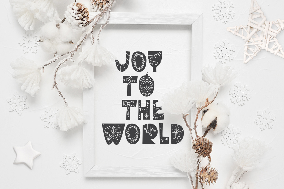 Christmas Nordic Font, a Sans Serif Font by Happy Letters (Photo 9 of 10)
