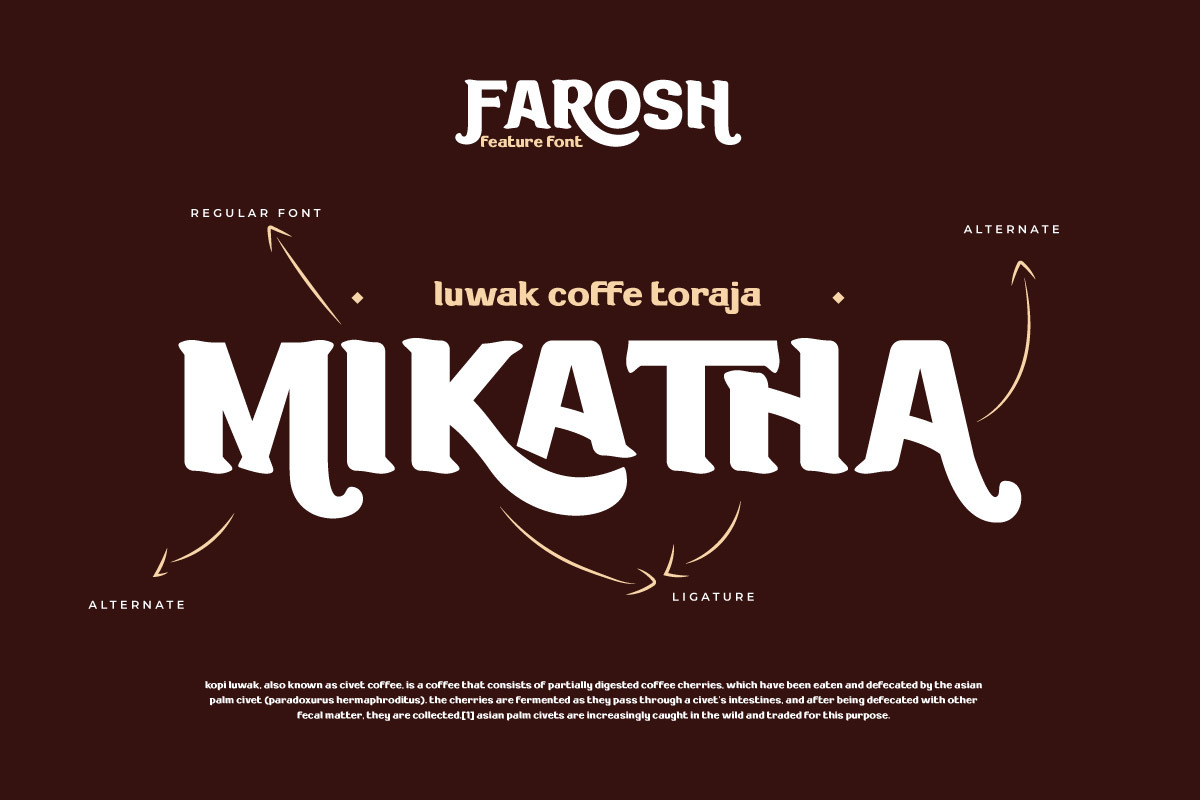 Farosh - Display Font, a Handwritten Font by trabaskriya (Photo 3 of 13)