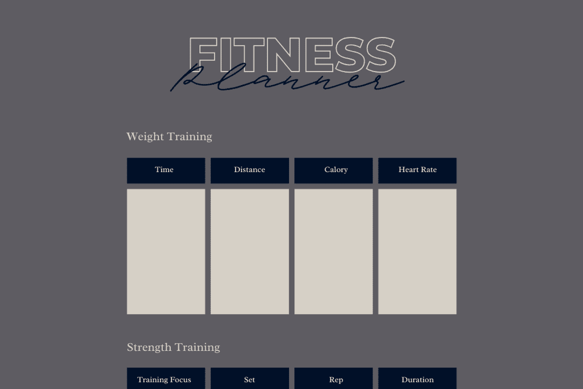 PLR Fitness Planner, a Stationery Template by Brand Your Biz Co. (Photo 8 of 8)
