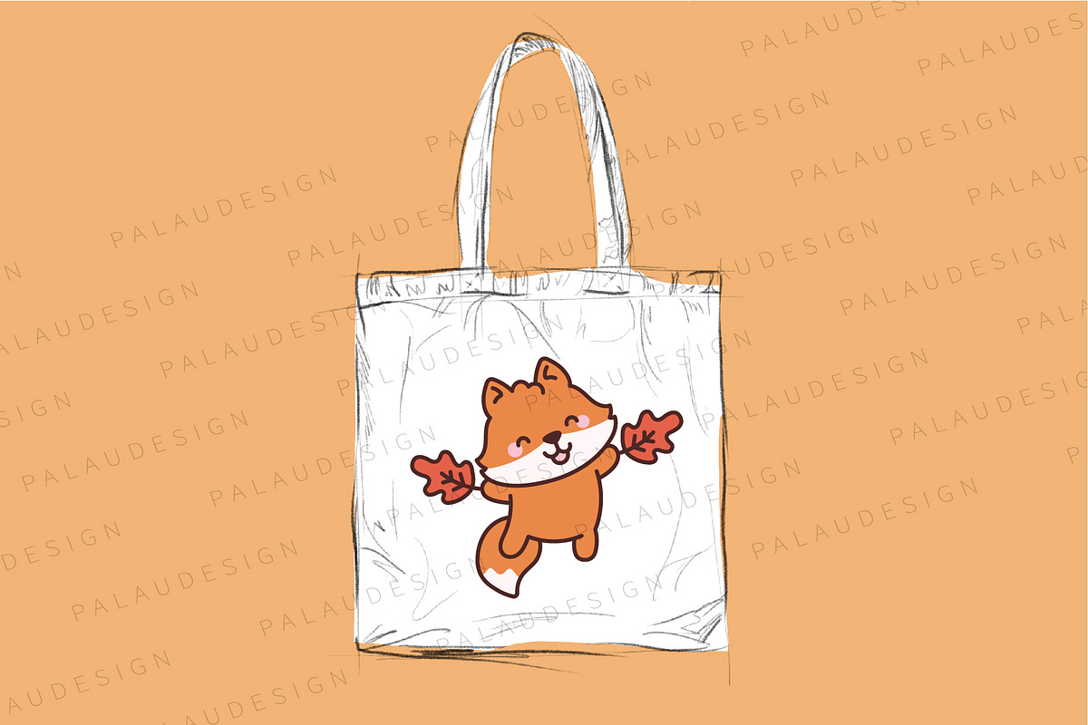 Cute Kawaii Fox Autumn Character, a Seasonal Illustration by Palau (Photo 2 of 12)