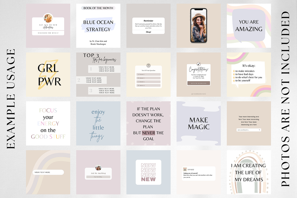 Quote Instagram Post Templates Canva, a Social Media Template by Boltik Studio (Photo 6 of 9)