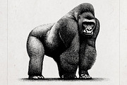 Wildlife Engraving Vector Pack, an Animal Illustration by Alternate Studio (Thumbnail 5 of 6)