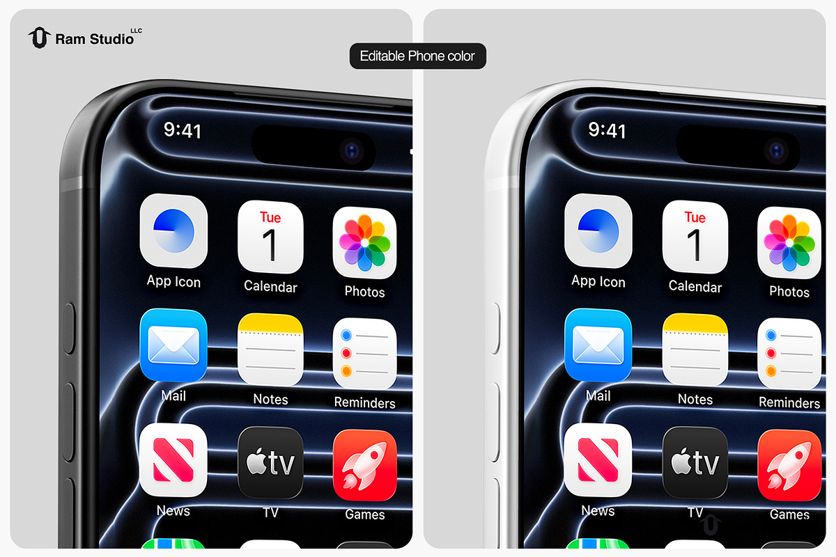 Close-up iPhone 17 Pro Max Mockup, an iPhone Mockup by RamStudio2 (Photo 9 of 10)
