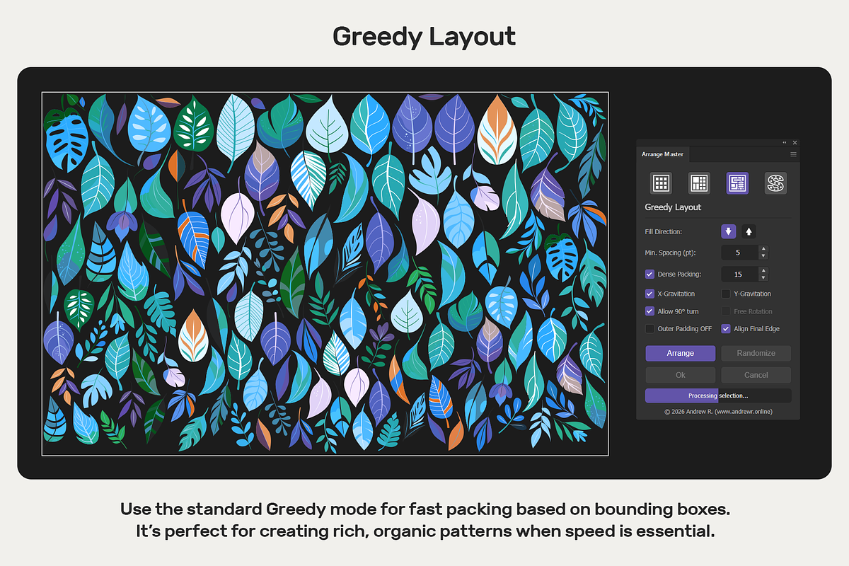 Arrange Master | Illustrator Plugin, a Plug-in Add-On by Andrew R. Tools (Photo 9 of 33)
