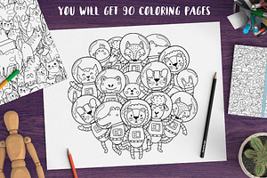 90 Coloring Pages Collection