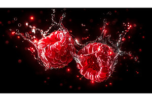 Raspberries decorated with moving, an Abstract Photo by ZinetroN