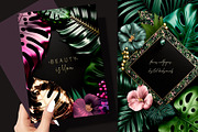 Tropical greenery and floral graphic, a Background Graphic by MONO KEY STUDIO (Thumbnail 3 of 6)