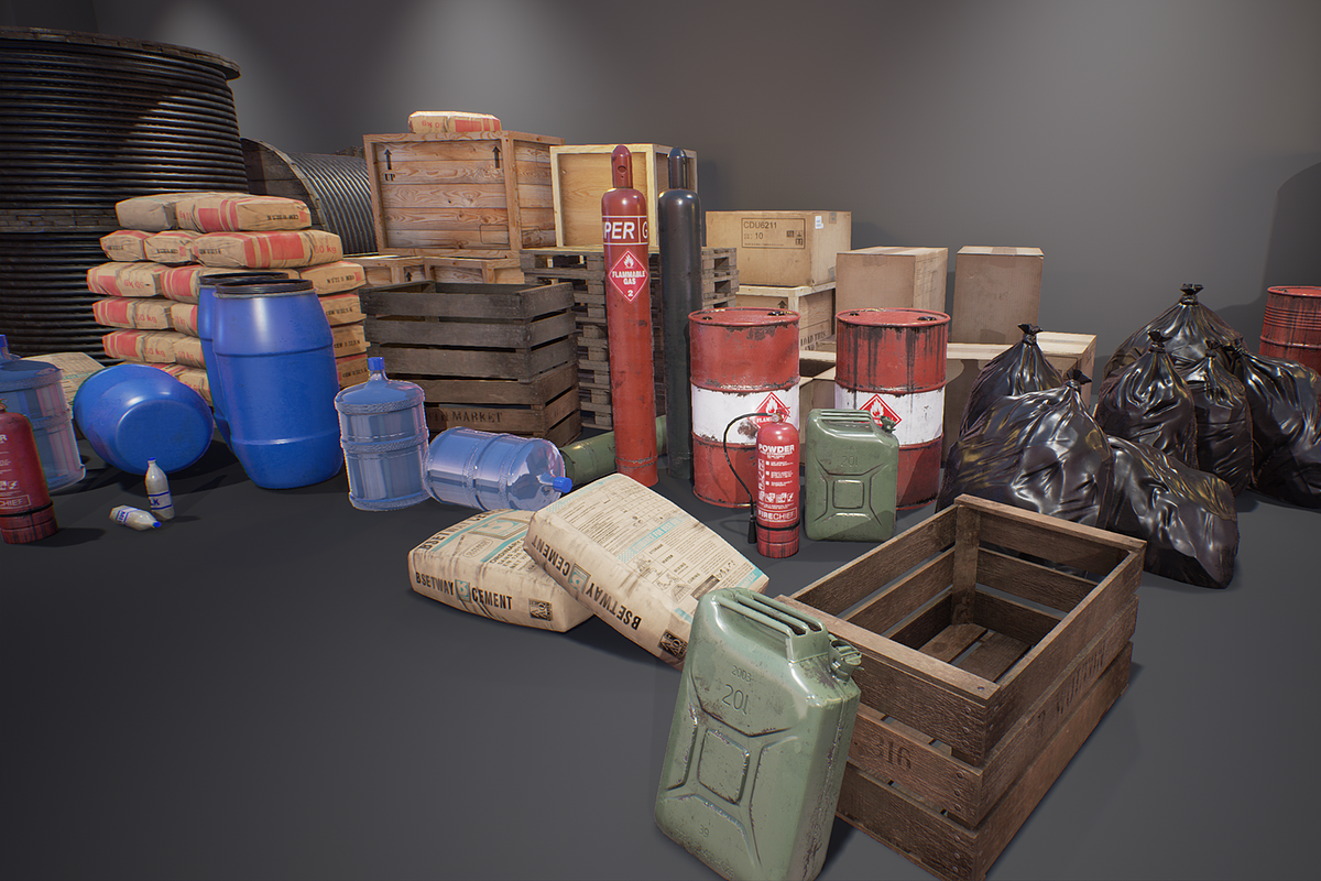 Industry Props Pack, a Furniture 3D Model by SilverTM (Photo 2 of 6)