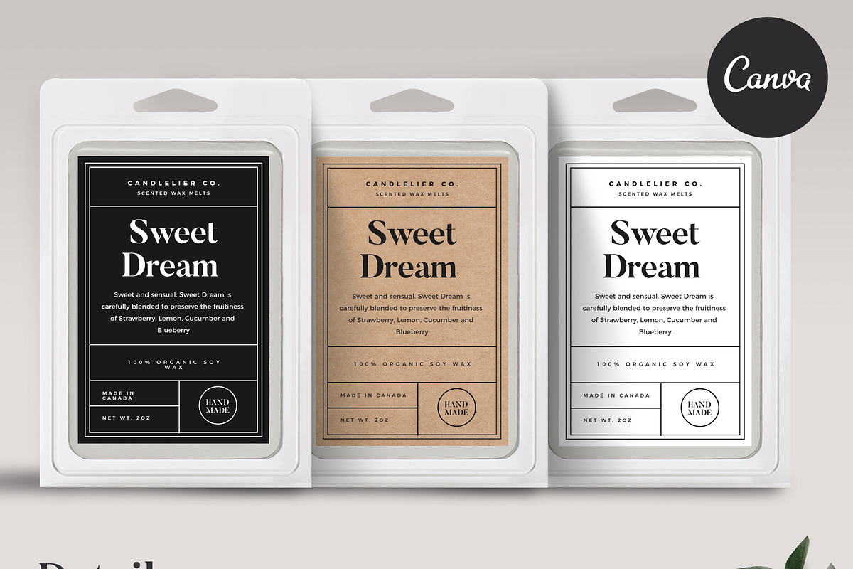 Canva Wax Melts Label LA005-Indiana, a Stationery Template by Draca Design Co (Photo 2 of 3)
