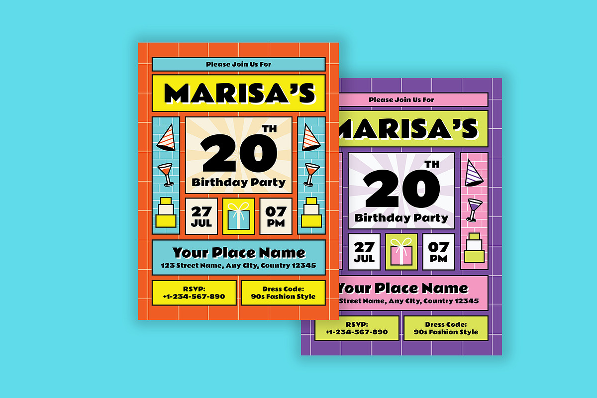 Creative Birthday Party Invitation, a Card Template by Neermana (Photo 2 of 4)
