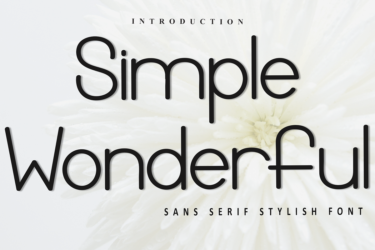 Simple Wonderful, a Sans Serif Font by InermediaSTUDIO (Photo 1 of 8)