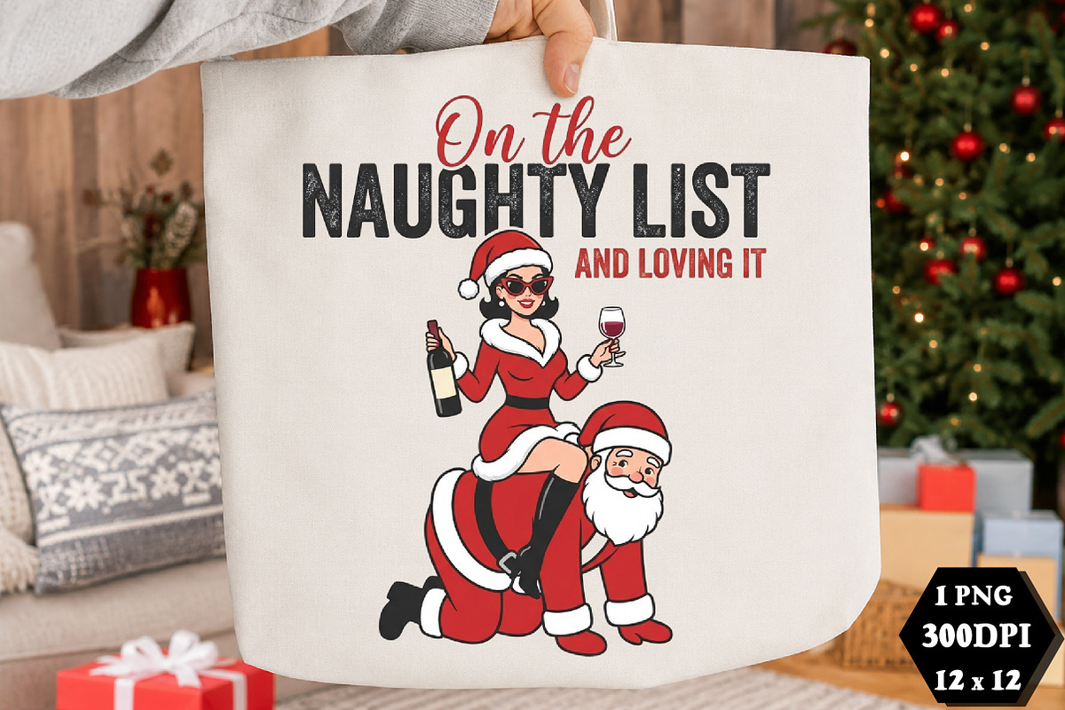 Humorous Christmas retro PNG, a Seasonal Illustration by DreamCafeArt (Photo 1 of 7)