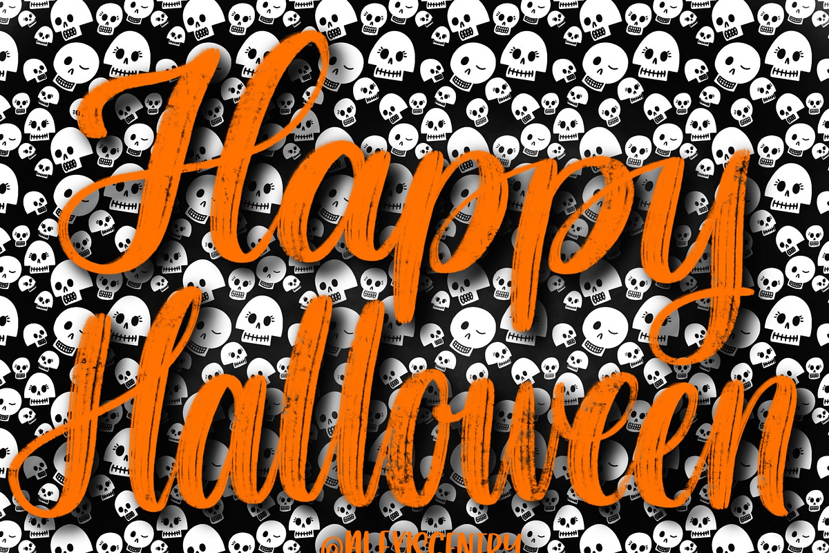 Halloween Procreate brush pack, a Brush Add-On by Alexis Gentry (Photo 9 of 9)