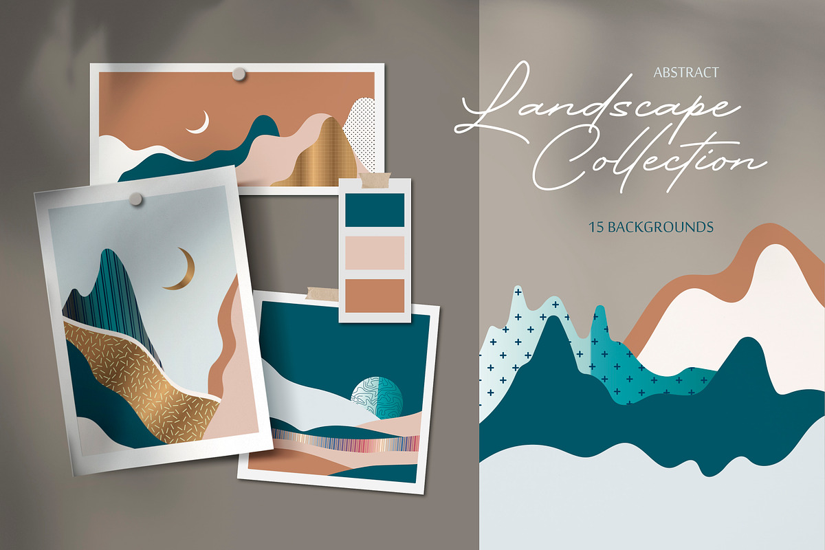 Abstract Landscape Collection, a Decorative Illustration by Pretty Meerkat (Photo 1 of 11)