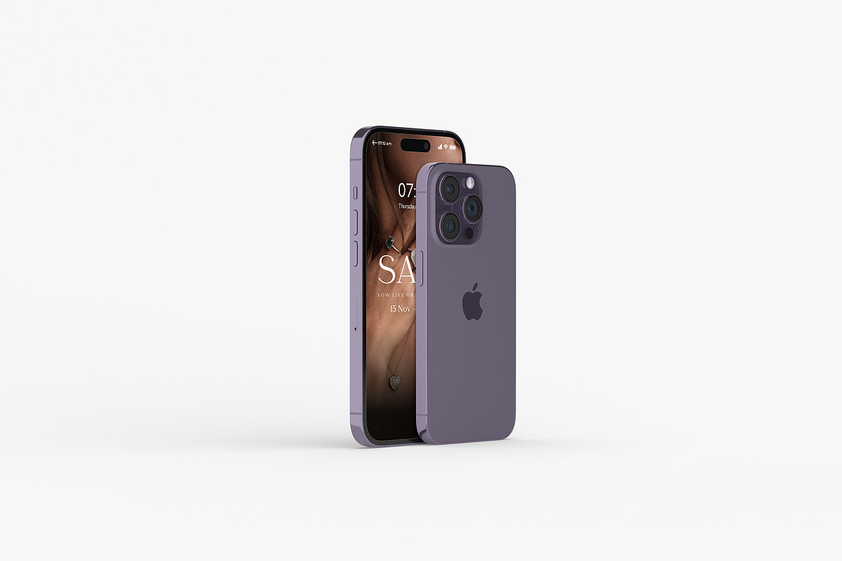 iPhone 14 Pro Mockup Set, an iPhone Mockup by zuhraabdullah (Photo 8 of 11)
