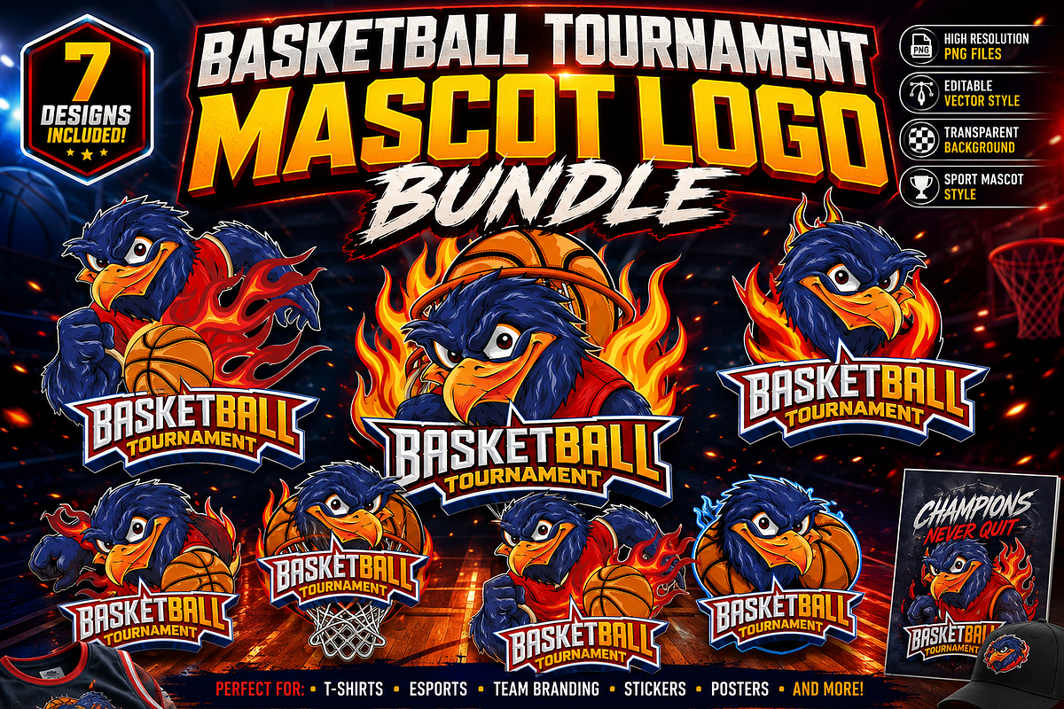 Basketball Esports Logo Collection, a Sport Illustration by Fortyone (Photo 2 of 3)