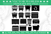 Flat Dumpsters SVG, Dumpsters SVG, an Object Graphic by VectorWorlds (Thumbnail 1 of 3)