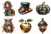 Steampunk Autumn Clipart, an Illustration by OK Design (Thumbnail 2 of 5)