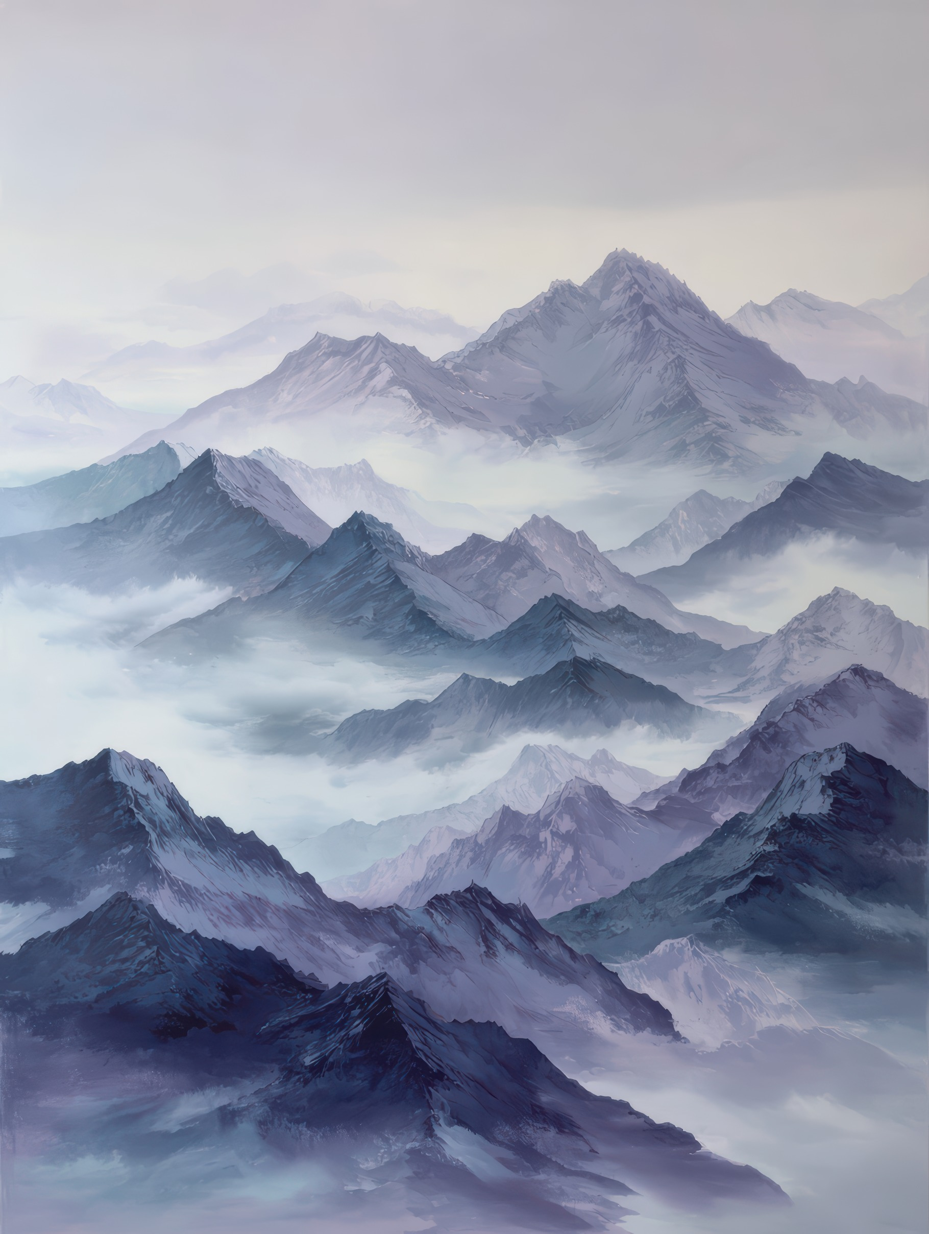 Scottish mountain peaks Wallpaper, a Decorative Illustration by Virgo ...