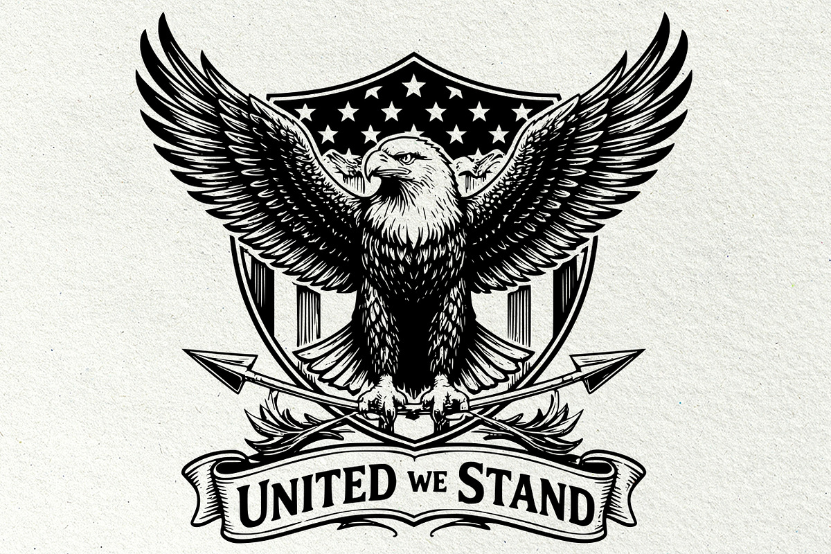 Independence Day Eagle Graphics, an Animal Illustration by DENIDigitalArtSudio (Photo 3 of 7)