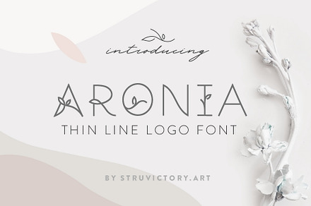 Aronia - Thin Line Logo Font, a Symbol Font by Struvictory.art