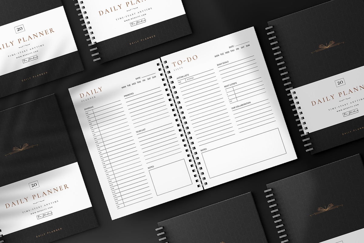 Planner & Notebook Template, a Stationery Template by DesignCrest