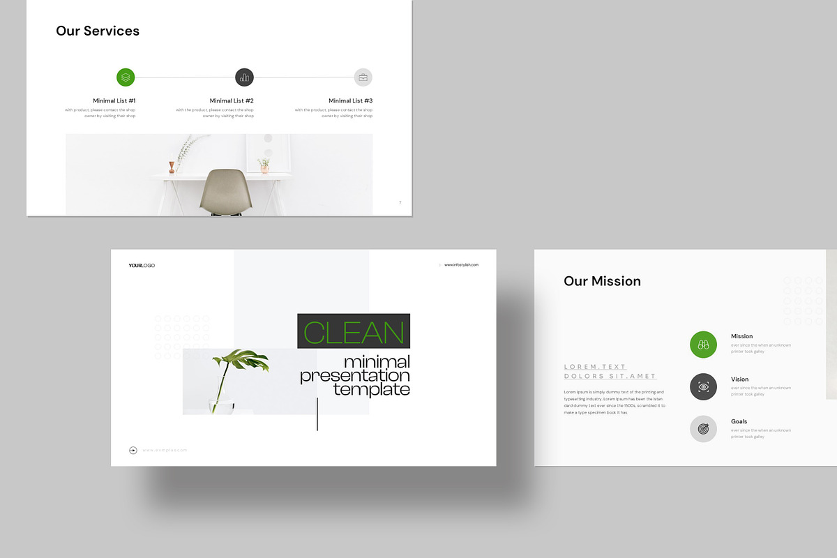 Clean Minimal Presentation Template preview 6
