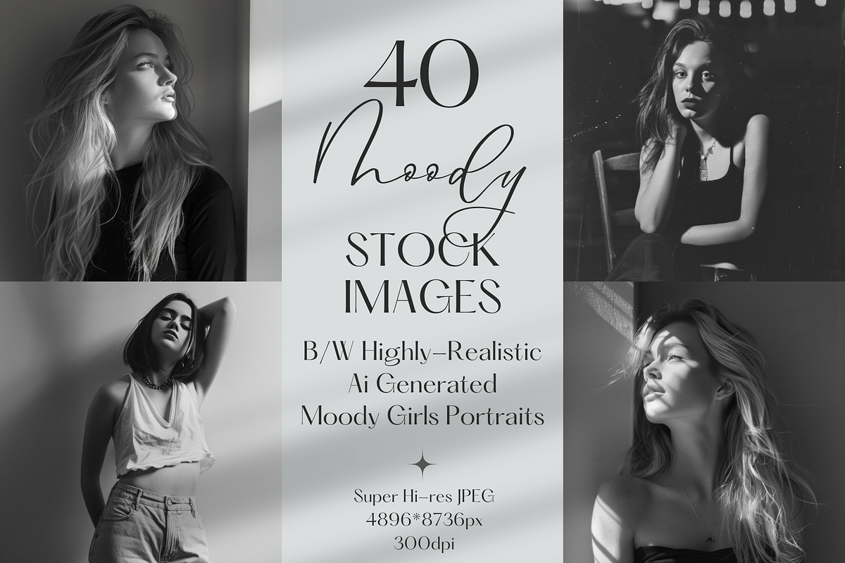 Moody Portraits Stock Images, a Social Media Template by CreativeJourney (Photo 1 of 6)